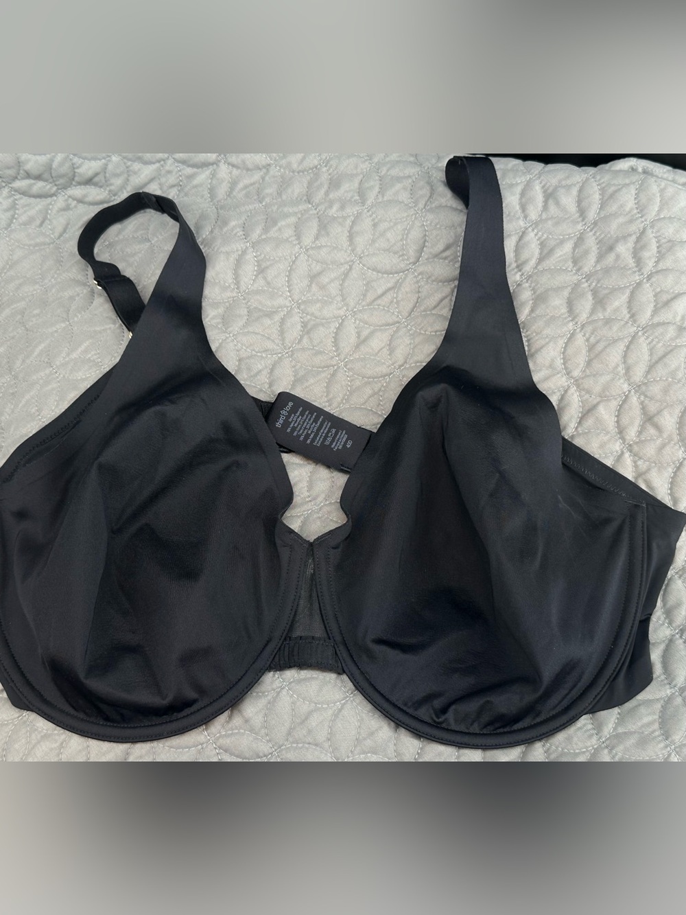Thirdlove‎ Spacer Bra Womens Size 40D Black T Shirt Bra Adjustable Third Love